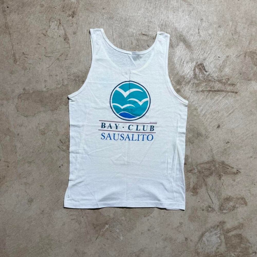 Vintage VTG 80’s 90’s Bay Club Single Stitch Graphic Tank Top Shirt